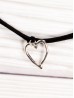 Black Multi-Rope Necklace W/ Heart Charm (10 pcs)